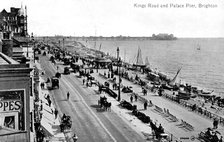 King's Road and the Palace Pier, Brighton, Sussex, early 20th century. Artist: Unknown