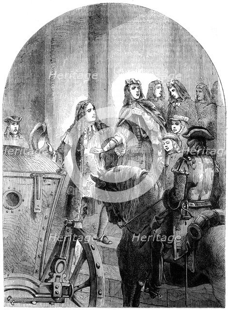 'Duchess of Savoy and her children quitting Turin', (19th century). Artist: Unknown