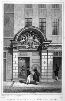 Entrance to Barber Surgeons' Hall, City of London, 1830.          Artist: John Greig