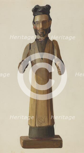 Bulto (Saint with Hands Extended), c. 1938. Creator: Carl O'Bergh.