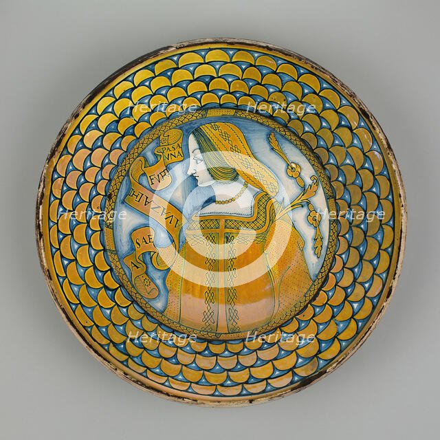 Display Plate with Female Bust, Deruta, 1500/1530. Creator: Unknown.