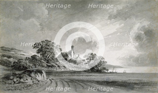 A Cottage near the Shore of a Lake, 18th century. Artist: John Baptist Malchair.