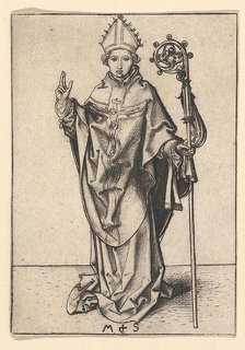 Bishop Saint, ca. 1435-1491. Creator: Martin Schongauer.