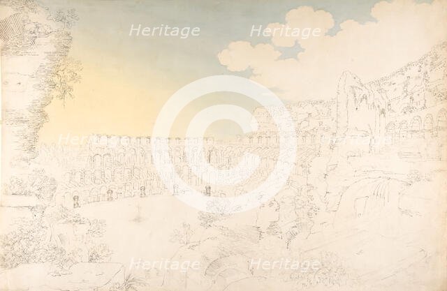 Inner view of the Colosseum, late 18th-early 19th century. Creator: Franz Kaisermann.