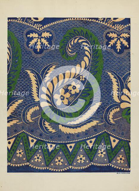 Skirt - Border Design, c. 1937. Creator: Randolph F Miller.