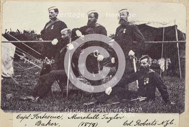 Group of Officers - Fortescue, Marshall, Taylor, Baker, Roberts, c.1900. Creator: William Francis Gordon.