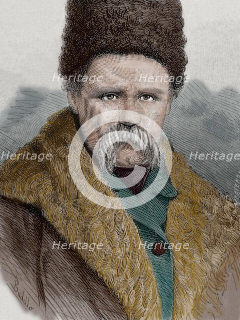 Taras Shevchenko (1814-1861), Ukrainian poet, 1877. Creator: Budillo.