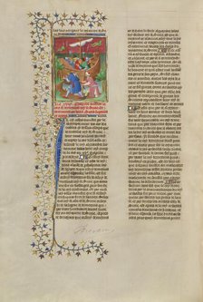 Demetrius Nicator, King of Syria, Killed as He Attempts to Land at Tyre, about 1413-1415. Creators: Boucicaut Master, Workshop of the Boucicaut Master.