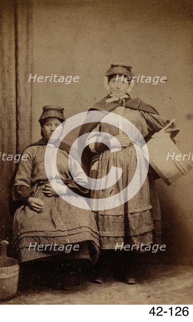Two Welsh cockle girls, c1865-1871. Creator: Thomas Gulliver.