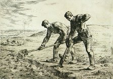 The Diggers, c1860. Creator: Jean Francois Millet.
