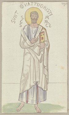 The Four Evangelists at the Atrium of the Main Entrance of St. Mark's Basilica...Mark, 1818-1843. Creator: Johann Anton Ramboux.