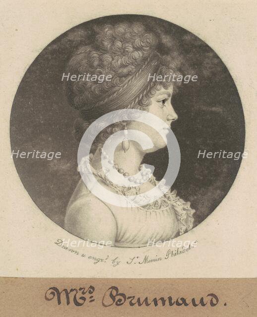 Mrs. Brumaud, 1800. Creator: Charles Balthazar Julien Févret de Saint-Mémin.