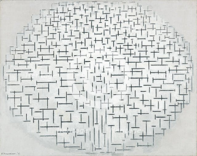 Composition 10 in black and white, 1915. Creator: Mondrian, Piet (1872-1944).