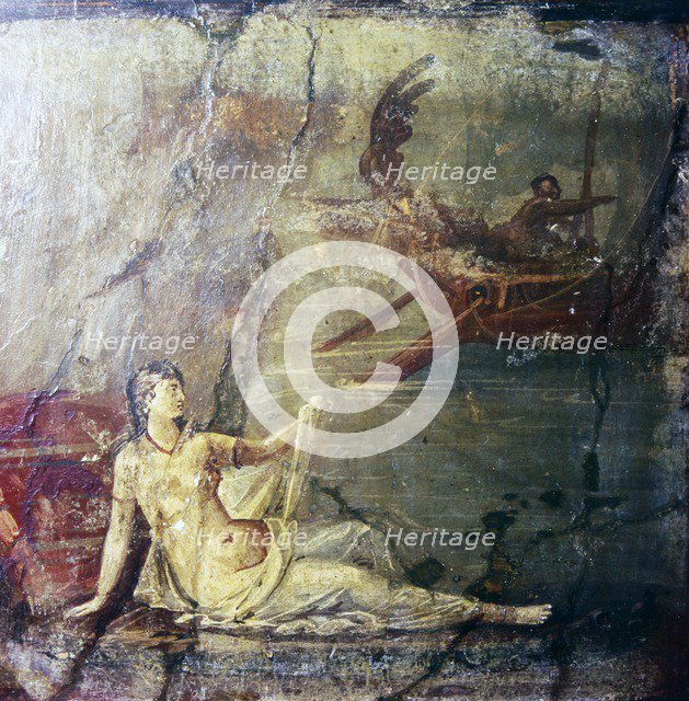 Ariadne Deserted by Theseus, Roman wall painting from Herculaneum, 1st century. Artist: Unknown.
