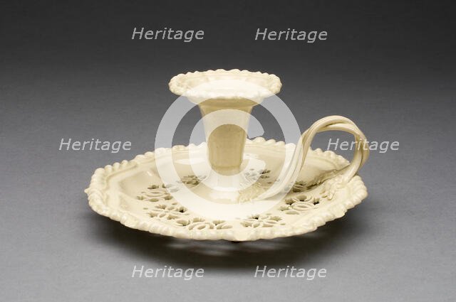 Candlestick, Yorkshire, 1780/1800. Creator: Leeds Pottery.