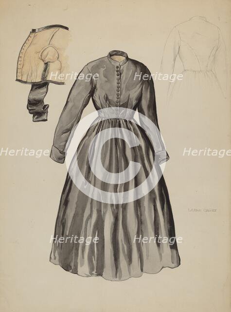 Quaker Dress, c. 1937. Creator: Lillian Causey.