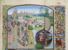 Massacre of Ghent traders at Audenarde 1380, ca 1470-1475. Creator: Liédet, Loyset (1420-1479).