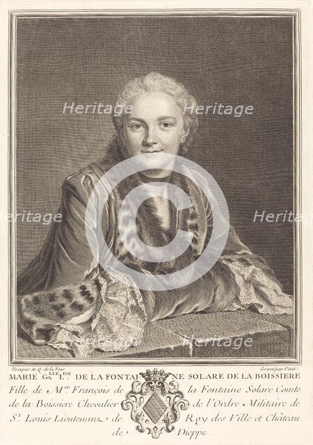 Marie Gallelise de la Fontaine. Creator: Louis Michel Petit.