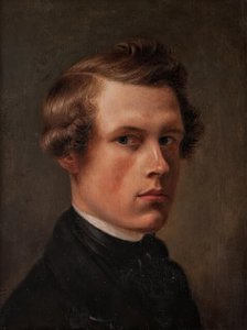Self portrait, 1845. Creator: August Jernberg.