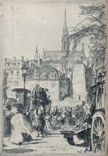 'Place St. Michel, Paris', c1913. Artist: Walter Zeising.