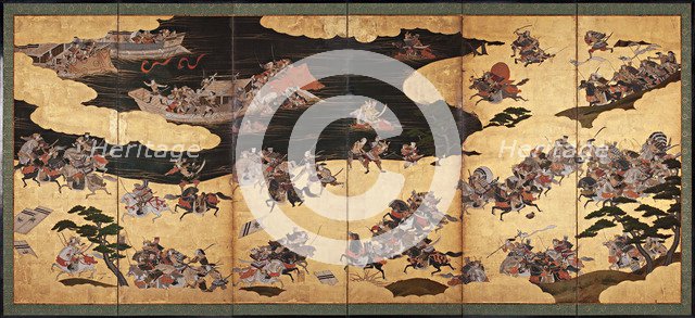 Battle scenes from the Tale of Heike (Heike Monogatari), First third of 17th cen.. Artist: Anonymous  