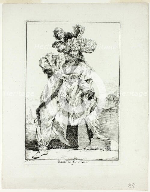 Bacha de Caramanie, plate seven from Caravanne du Sultan à la Mecque, 1748. Creator: Joseph-Marie Vien the Elder.