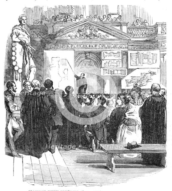 Professor Willis Lecturing in the Senate-House, Cambridge, 1854. Creator: Unknown.