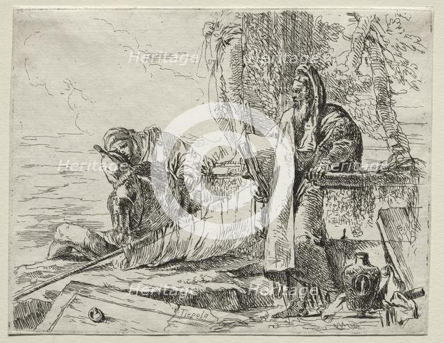 Various Caprices: The Philosopher Holding a Book. Creator: Giovanni Battista Tiepolo (Italian, 1696-1770).