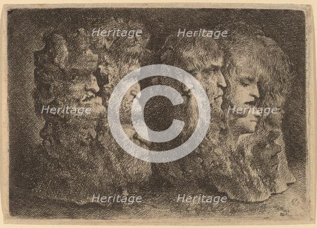 Grotesque Heads, 1638. Creator: Jacob III de Gheyn.