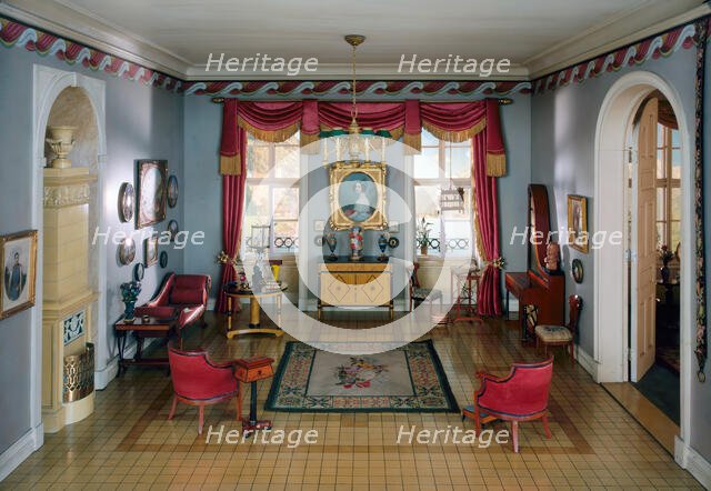 E-28: German Sitting Room of the Biedermeier Period, 1815-50, United States, c. 1937. Creator: Narcissa Niblack Thorne.