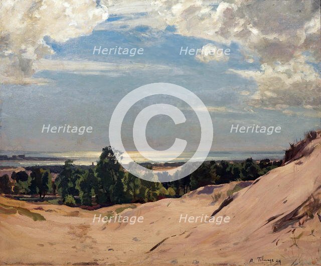 Blue and silver, Pas-de-Calais, 1929. Creator: Algernon Talmage.