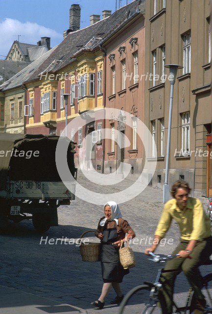 Street scene in Gyor, Hungary. Artist: CM Dixon Artist: Unknown