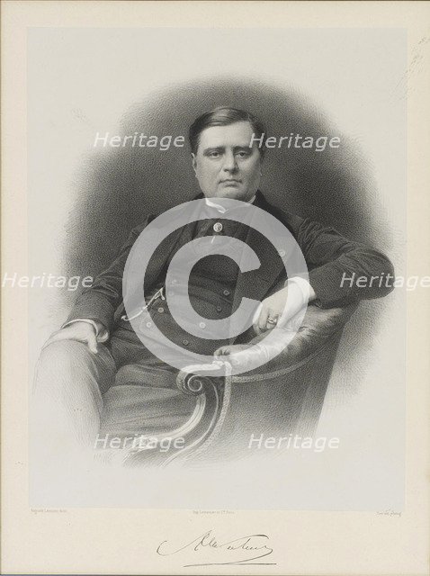 Portrait of Alexandre Florian Joseph, Count Colonna-Walewski (1810-1868). Artist: Lemoine, Auguste (1822-1869)