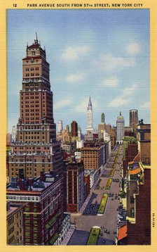 Park Avenue south from 57th Street, New York City, New York, USA, 1933. Artist: Unknown