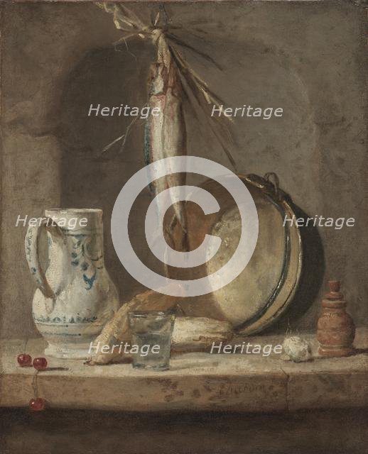 Still Life with Herrings, c. 1735. Creator: Jean-Siméon Chardin (French, 1699-1779).