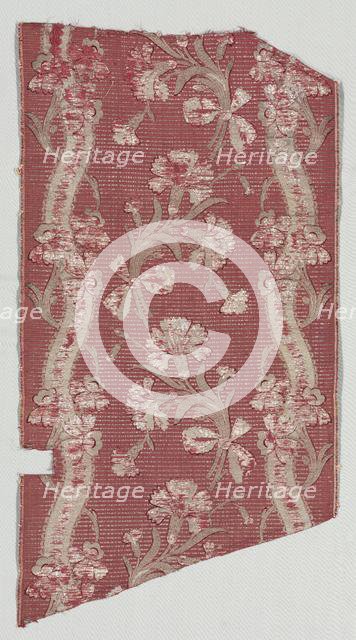 Fragment of Silk Brocade, 18th century. Creator: Unknown.