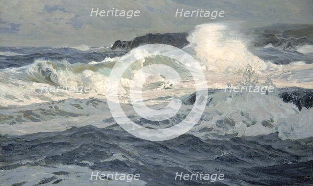 Southwesterly Gale, St. Ives, 1907. Creator: Frederick Judd Waugh.