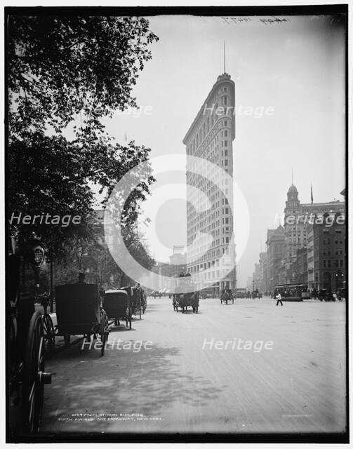 Flat-Iron Building i.e. Flatiron, Fifth Avenue and Broadway, New York, c1902. Creator: Unknown.