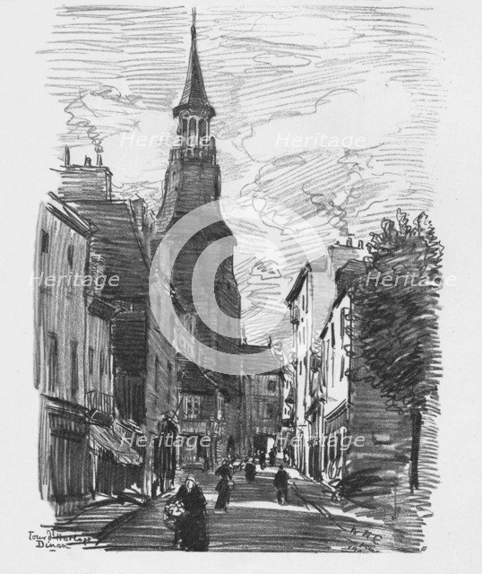 'Tour D'Horloge, Dinan', c.1907. Artist: William Henry Charlton.
