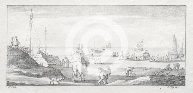 Along a Dutch Shore, 1811-1816. Creator: Ferdinand I Piloty (German, 1786-1844).