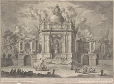 The Prima Macchina for the Chinea of 1771: The Temple of Asclepius, 1771. Creator: Giuseppe Vasi.