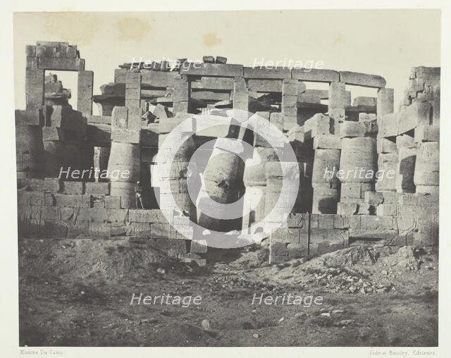 Palais de Karnak, Salle Hypostyle Prise au Nord; Thèbes, 1849/51, printed 1852. Creator: Maxime du Camp.