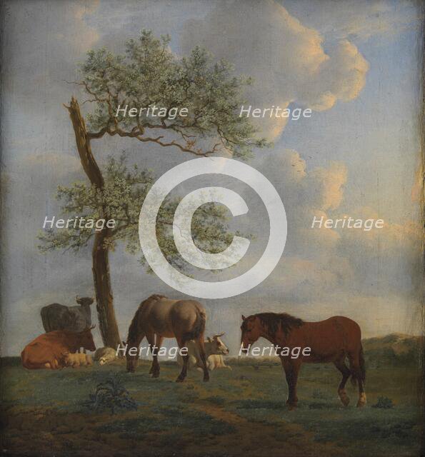 Pasture with Horses and Cattle, 1660. Creator: Adriaen van de Velde.