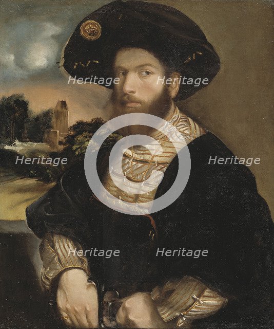 Portrait of a Man Wearing a Black Beret, ca 1530.
