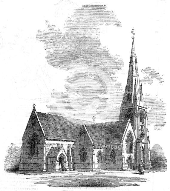 New Church of St. John the Evangelist, at Lowestoft, 1854. Creator: Unknown.