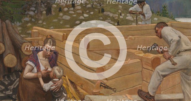 Building, 1903. Creator: Akseli Gallen-Kallela.