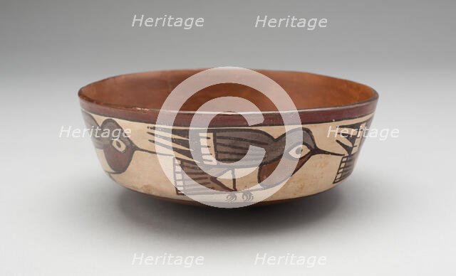 Bowl Depicting Hummingbirds, 180 B.C./A.D. 500. Creator: Unknown.