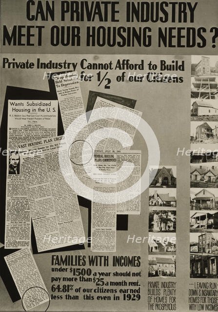 Poster by Record Section, Suburban Resettlement Administration,  1935-12. Creator: Arthur Rothstein.