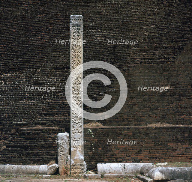 A stele in front of the Dakhina Stupa, 2nd century. Artist: Unknown