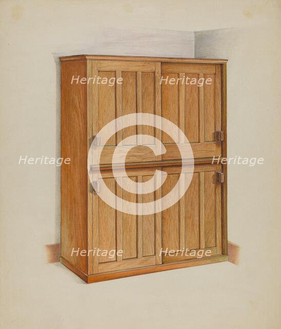 Shaker Bookcase, c. 1937. Creator: John W Kelleher.